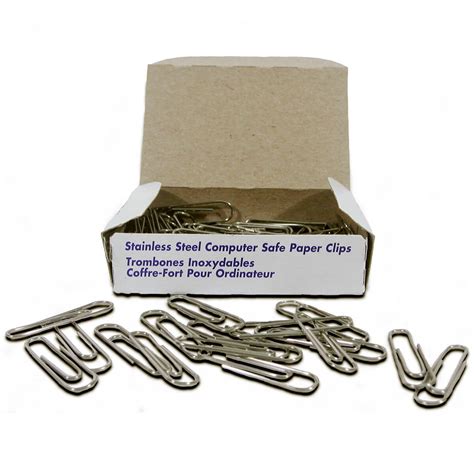 japanese stainless steel paper book clip box of 20 super|paper clips for stationery.